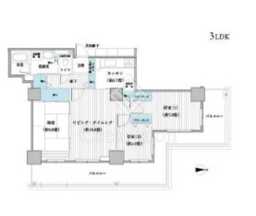 ベルタワー 3LDK　間取り図