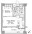 ONE ROOF FLAT TSUKISHIMA (ワンルーフフラット月島) 1LDK 間取り図