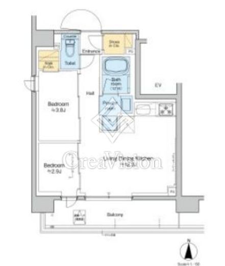 プラウドフラット西蒲田 間取り図