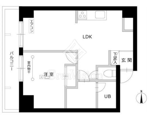 エルスタンザ南品川 1LDK　間取り図