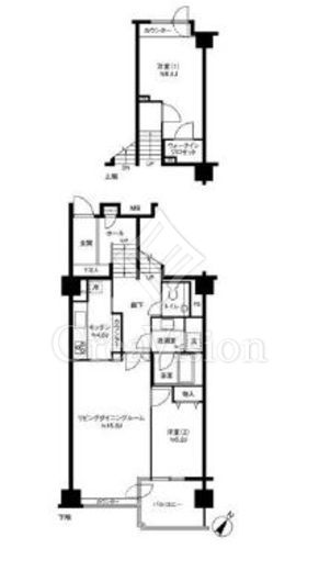 参宮橋マンション 2LDK　間取り