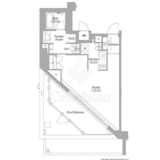 コンフォリア中野 1R　間取り図