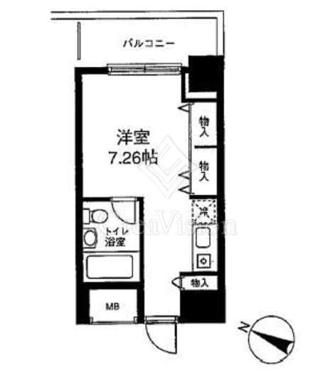 メゾン・ド・ヴィレ麻布台 1R　間取り