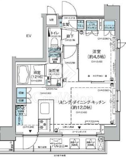 レジディア蒲田5 1LDK　間取り