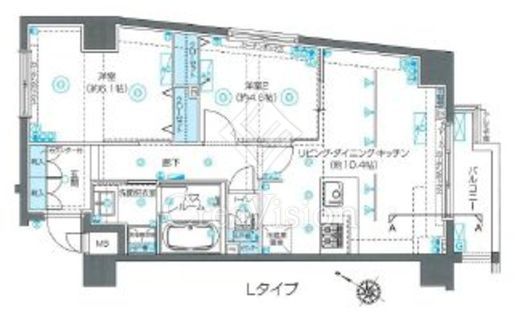 ZOOM目黒不動前 間取り　2LDK