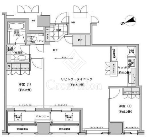 ウエストパークタワー池袋 2LDK画像