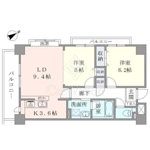 Apartment・H500 間取り図