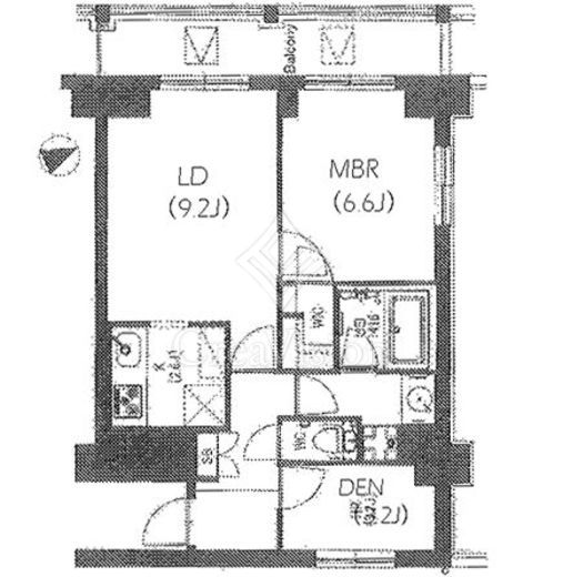 エスティメゾン中野 1SLDK　間取り図