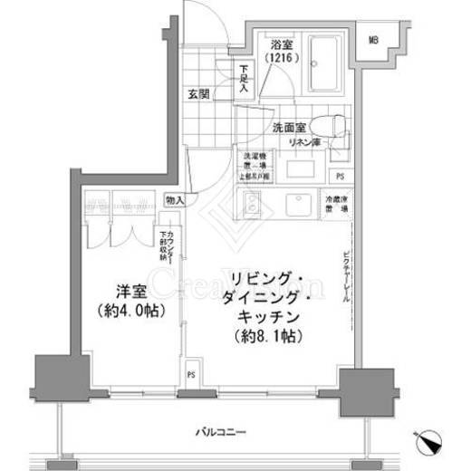 パークハビオ人形町 間取り図