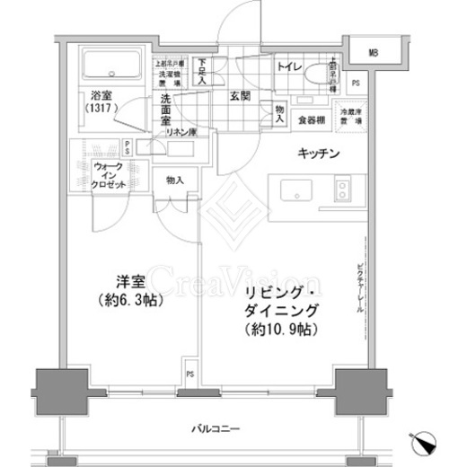 パークハビオ人形町 間取り図