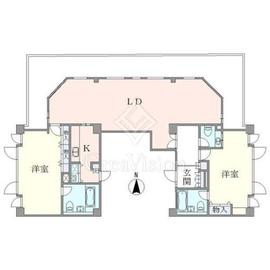 N・Iヒルズ池田山 2LDK　間取り図