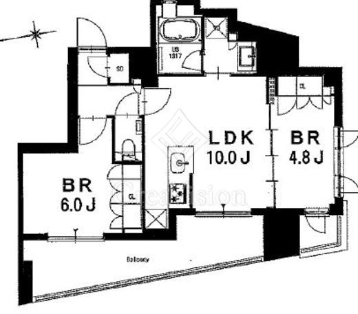 南麻布EAST 2LDK 間取り