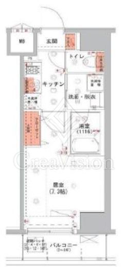 ハーモニーレジデンス門前仲町 間取り図