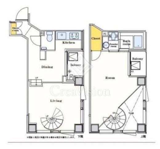 グラックス市ヶ谷一口坂 1LDK　間取り