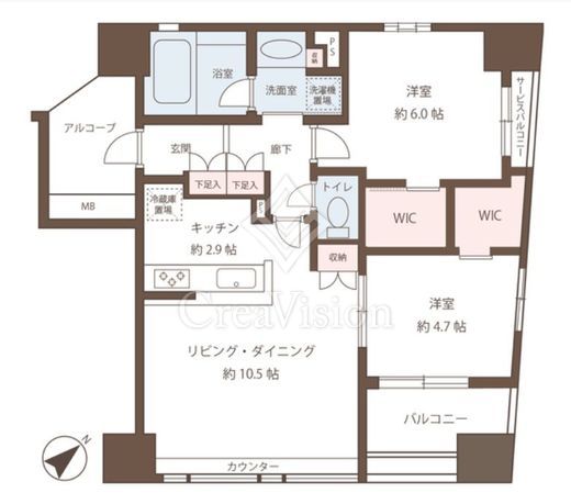ウィルローズ日本橋浜町 間取り図