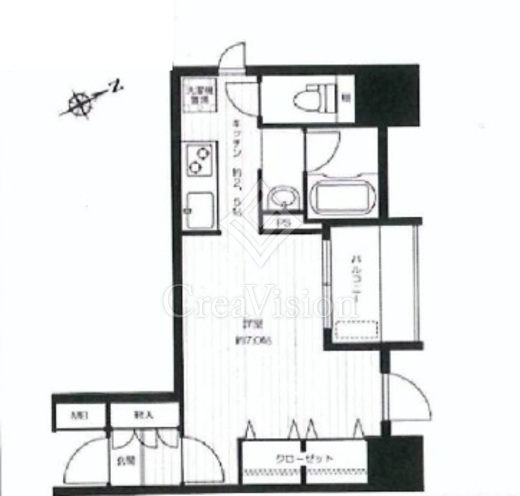 エスティメゾン恵比寿 間取り　1K