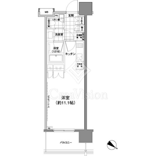 パークハビオ渋谷神山町 間取り図