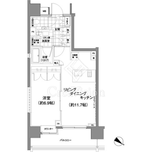 パークハビオ渋谷神山町 間取り図