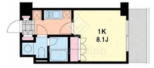 エスティメゾン千石 1K　間取り