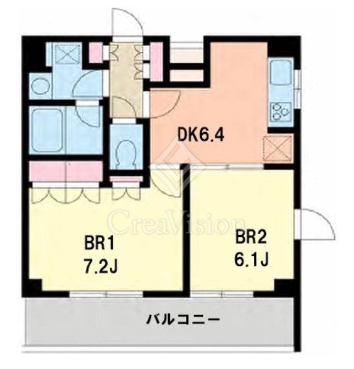 エスティメゾン千石 2DK　間取り