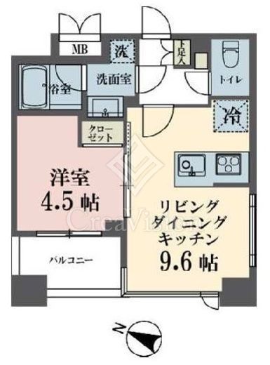 メゾンビスタ渋谷宇田川 1ＤＫ　間取り