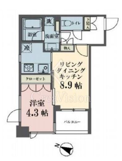 メゾンビスタ渋谷宇田川 1ＬＤＫ　間取り