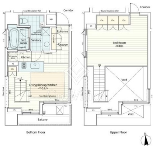 カスタリア麻布十番2 部屋別画像　1LDK