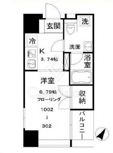 ウエストテラス汐留 間取り図