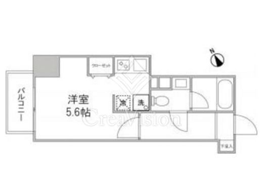 ログ武蔵小山 1K　間取り図