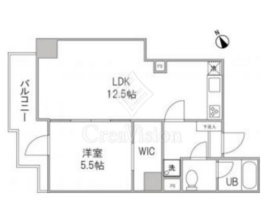 ログ武蔵小山 1LDK　間取り図