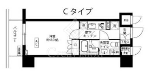 HF両国レジデンス 1Ｒ　間取り図