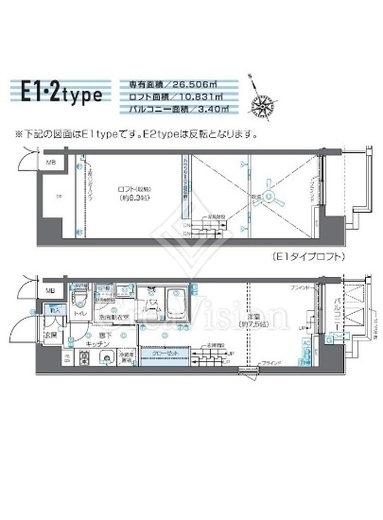 ZOOM芝浦 間取り　写真