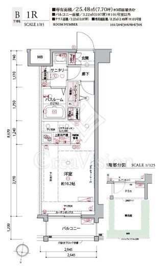 ラグディア麻布十番 間取り　1R