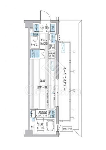 シティカレント目黒学芸大学 間取り　1K