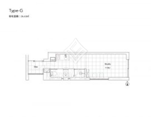 アプリーレ赤坂 1R　間取り図