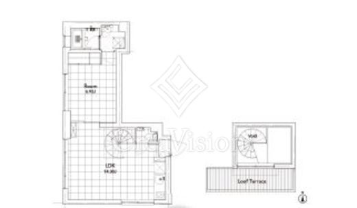 アプリーレ赤坂 1LDK　間取り図