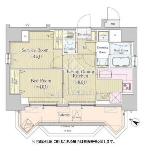 ラヴィラント御茶ノ水 1ＳＬＤＫ　間取り図