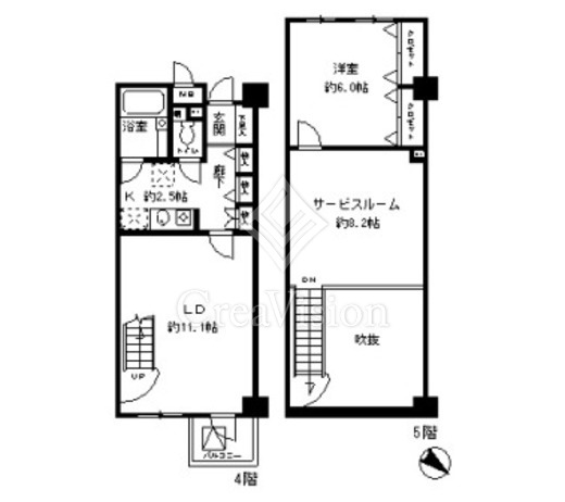 レジディア六本木檜町公園 間取り　1LDK