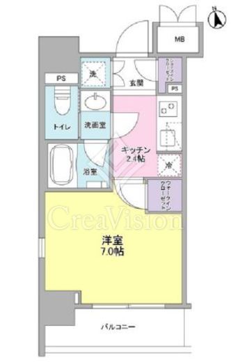 アプリコットガーデン 間取り　1K
