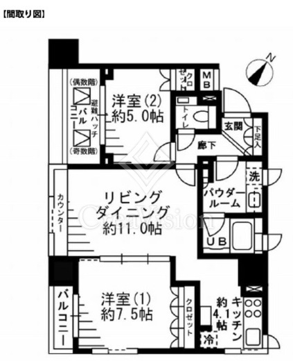 レジディア勝どき 間取り図