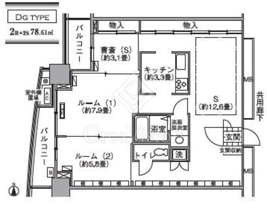 河田町ガーデン 間取り