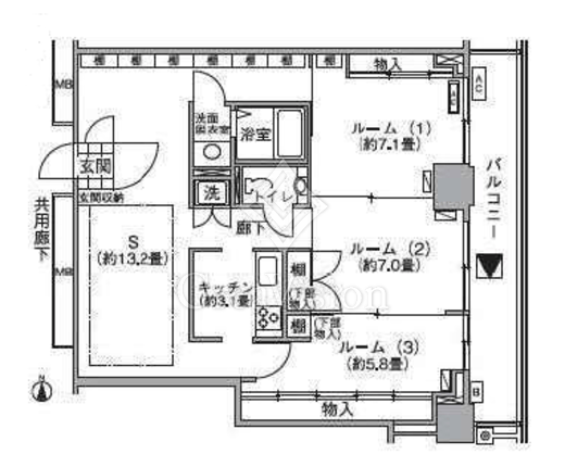 河田町ガーデン 間取り