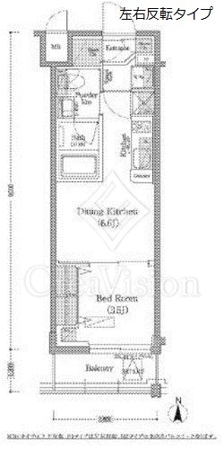 アーバネックス深川住吉 間取り　1DK