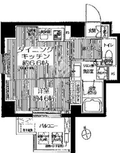 シエール自由が丘 1DK　間取り図