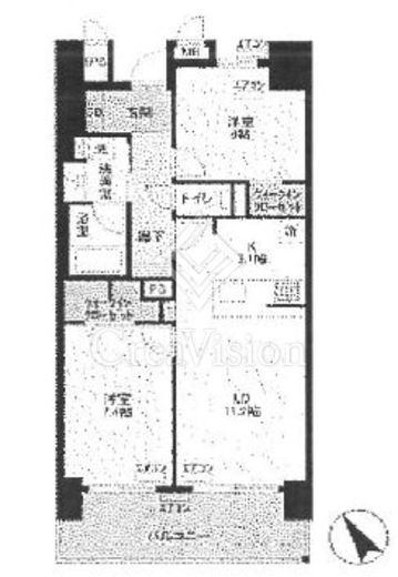 ロイヤルパークスリバーサイド 間取り図