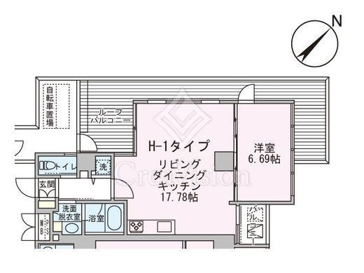 アーバンパーク代々木 1LDK　間取り図