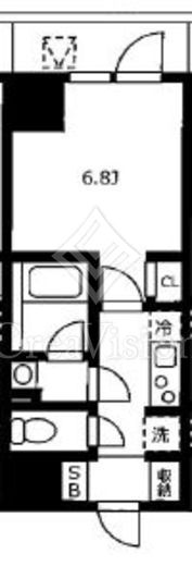 ハーモニーレジデンス浜松町 1R　間取り図