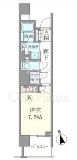 ブリリア品川戸越耀邸 1R　間取り