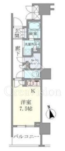 ブリリア品川戸越耀邸 1R　間取り図