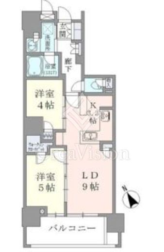 ブリリア品川戸越耀邸 2LDK　間取り図